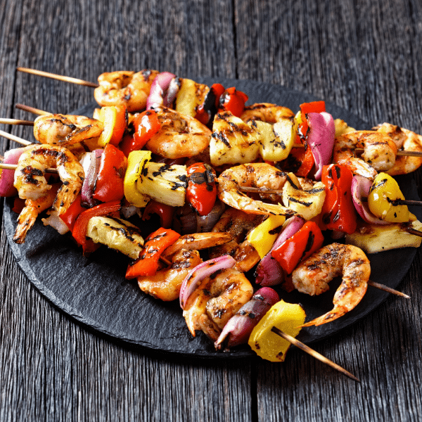 Grilled shrimp kabobs